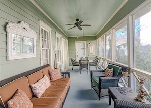 screened side porch