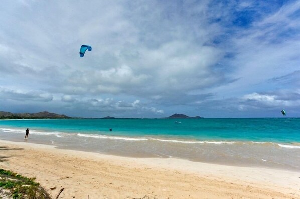 Kite surfing on our beautiful beach
