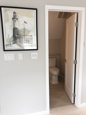 Half bathroom located upstairs