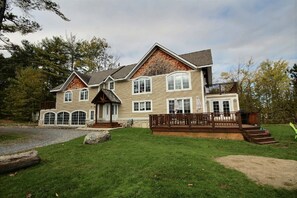 Deck with BBQ overlooking Lake Muskoka