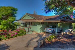 Our Private Ocean view cottage has its own covered carport