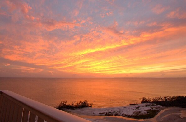 One beautiful sunset after another! View from balcony.