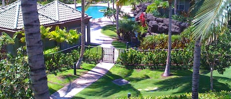 View from second floor lanai
looking towards pool