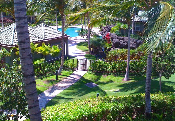 View from second floor lanai
looking towards pool