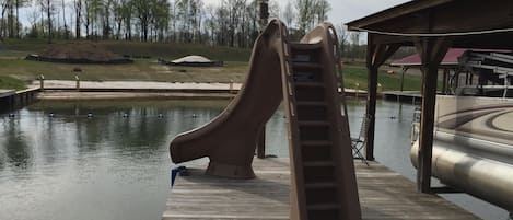 One of our many new features, a water slide with a dedicated water pump!