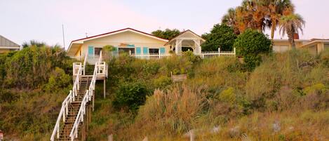 Beach Blessings is right on the beach with private   access. 