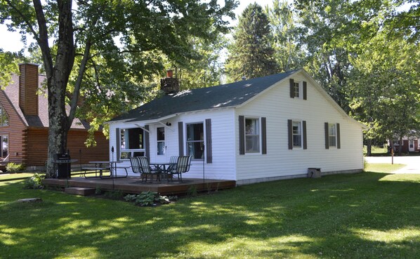 Lake side view of the cottage - about 100 feet from the water.