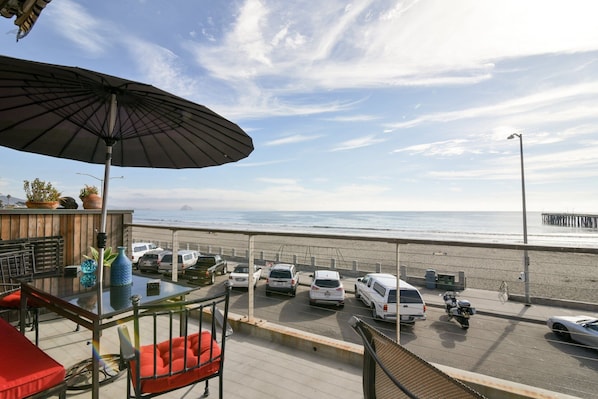 The front balcony and most of the condo have unbelievable ocean views