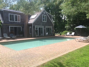 Pool with afternoon sun 