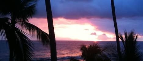 Beautiful sunsets from your lanai! Top (4th) floor 30 feet from the ocean !!