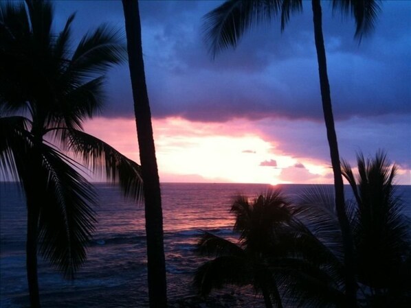 Beautiful sunsets from your lanai! Top (4th) floor 30 feet from the ocean !!