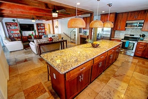 Open concept living room and kitchen