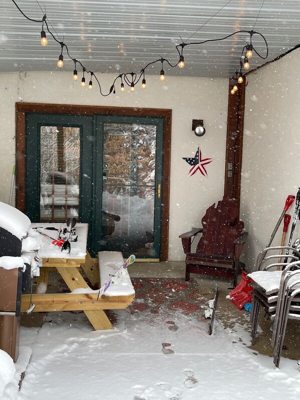 Slopes right outside the door.