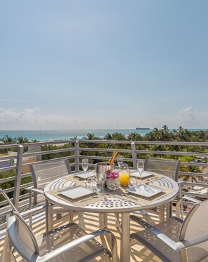 Ocean View Penthouse 09 700 SF Private Rooftop Terrace for lounging and dining