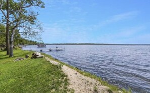 100+feet of sandy shoreline 