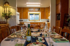 Large dining room table for your family and friend gatherings. 