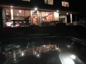 View of house from the hot-tub