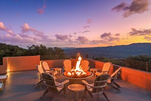 Firepit at dusk