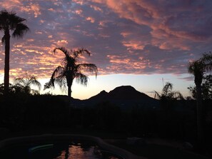 sunset from patio