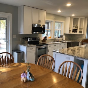 Bright, remodeled kitchen.