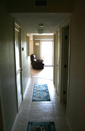 Tiled entryway.
