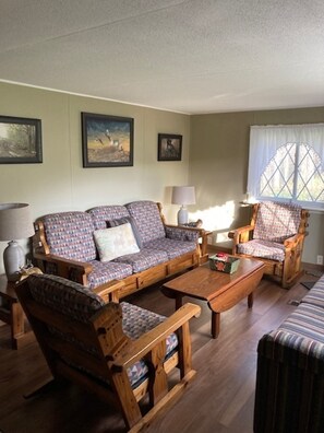 View of Living Room; a relaxing atmosphere with cozy country decor
