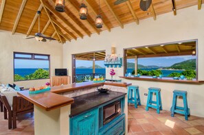 Beautiful panoramic vistas from from upstairs living area