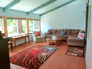 Bright and spacious living room. 