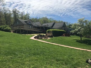 View of gorgeous lodge down near dock