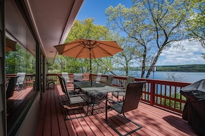 Large deck overlooking the lake