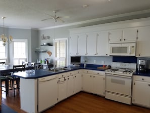 Large Kitchen equipped with the basics