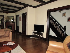 Living Room and Front Staircase