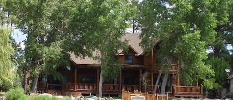 Rainbow Lake cabin with large covered porch and breath-taking views