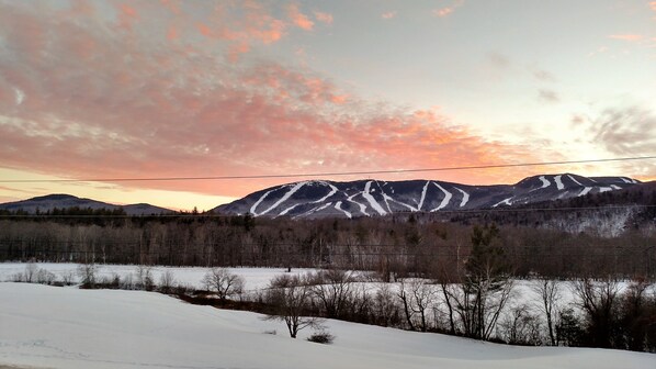 Stunning  Spring sunset over Sunday River Ski Resort