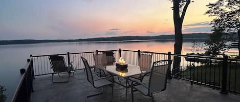 Boat House Deck right on the water