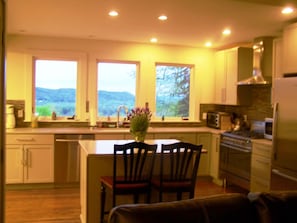 Cook in our brand new kitchen while enjoying the view