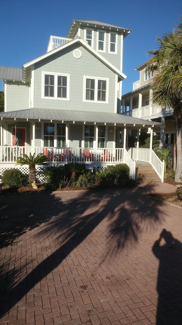 Front of the house , facing East