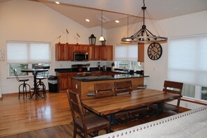 Dining room and kitchen