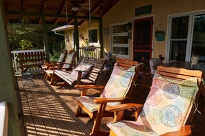 Rocking Chairs or Swing - plenty of seats for everyone
