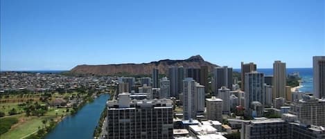 Full Diamond Head View from your large private balcony! See Maui on a clear day!