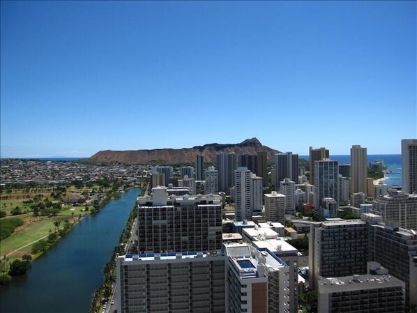 Full Diamond Head View from your large private balcony! See Maui on a clear day!