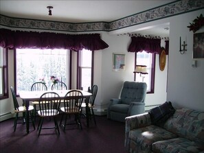 Victorian decor overlooking the downhill. Some furniture has now been upgraded.
