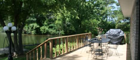 Out on the Deck looking towards the Grill and dining table