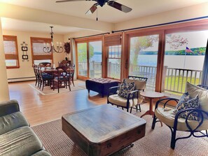Open concept living room dining room