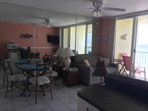 Dining area and new twin sleeper sofa