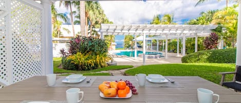 The view from your back door. Walk out access to the pool.