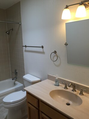 Bathroom in hallway. 