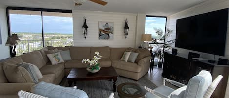 View into Living Room from Gulf Front Balcony