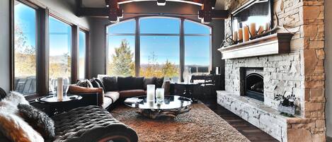 Elegant and comfortable living room with amazing views!