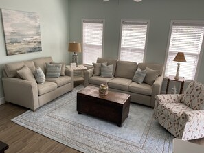 Newly decorated living room.
